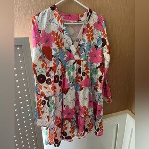 Adorable boho style dress. Never worn. No tag except small. Fun & flouncy